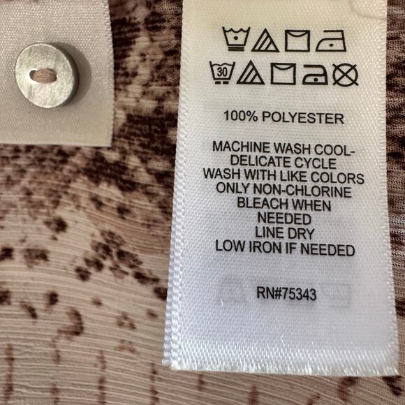 Rachel Zoe Sleeveless‎ Button Down Snakeskin Print Blouse Size XS - Picture 6 of 6